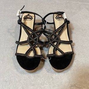 Fergalicious‎ By Fergie Women’s Straps Wedge Black Size 7.5M